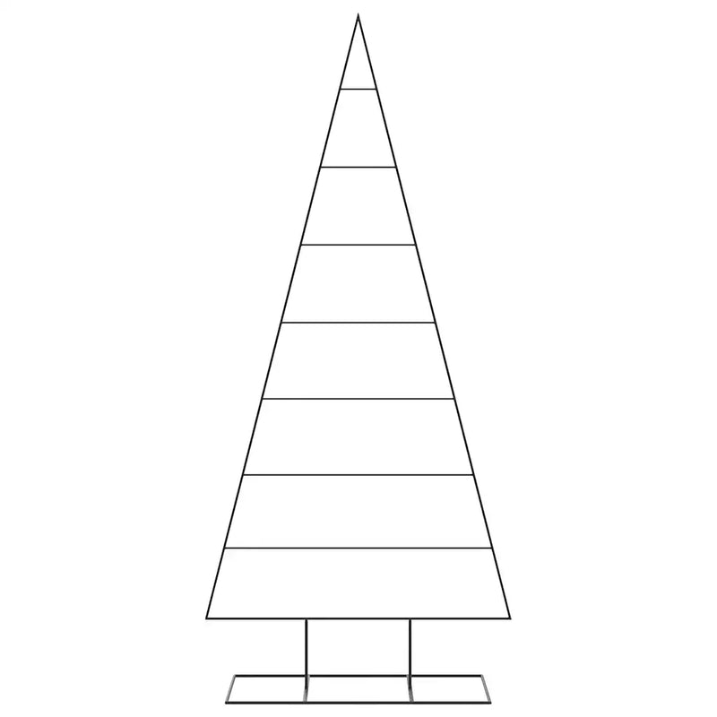 Metal Christmas Tree for Decoration Black 210 cm