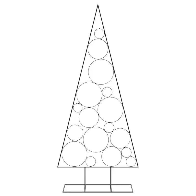 Metal Christmas Tree for Decoration Black 180 cm