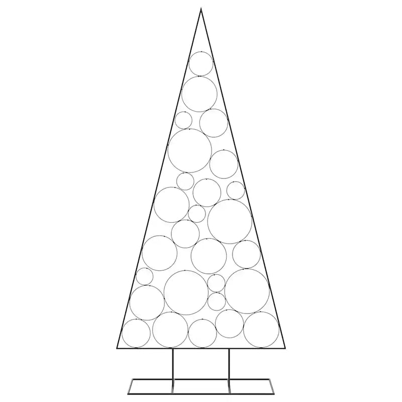Metal Christmas Tree for Decoration Black 210 cm