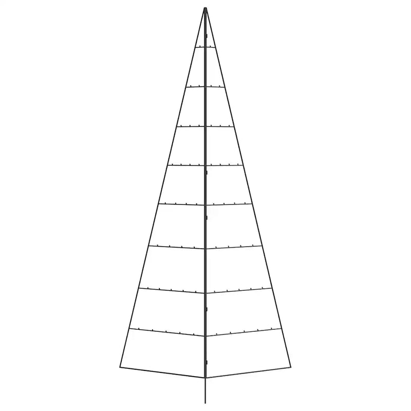 Metal Christmas Tree for Decoration Black 210 cm
