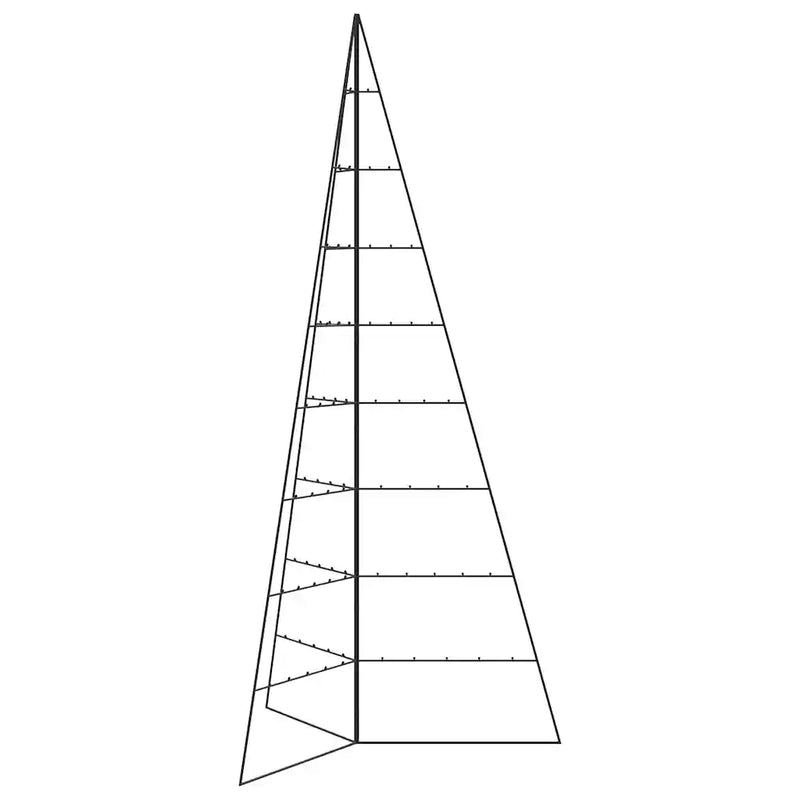 Metal Christmas Tree for Decoration Black 210 cm