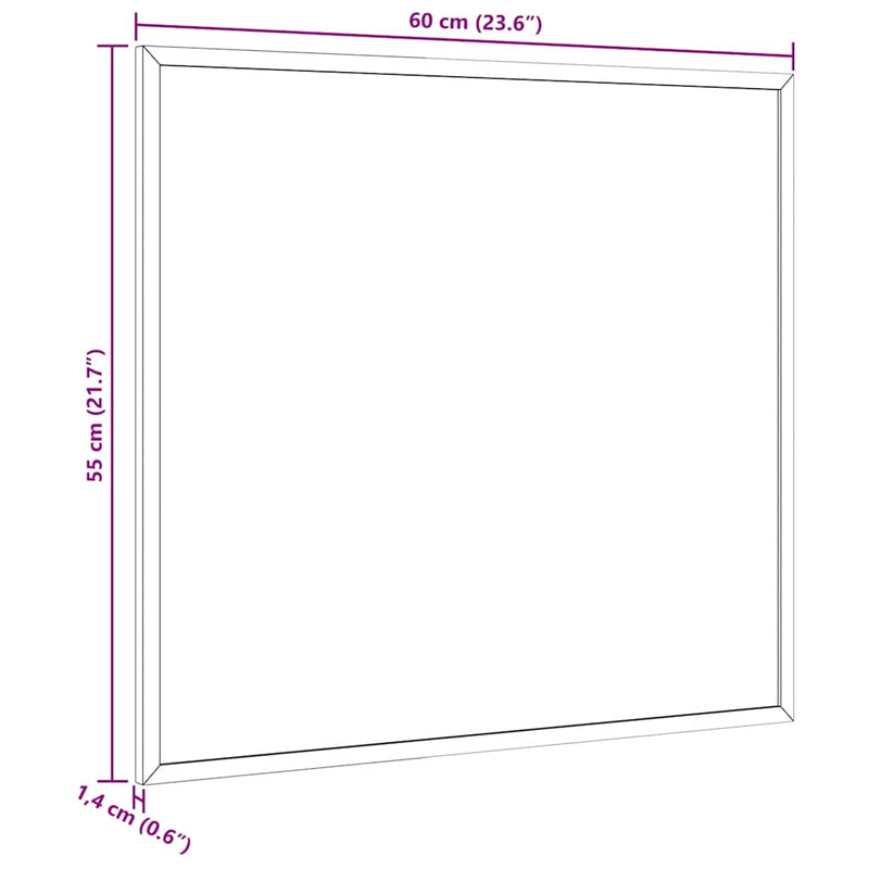 vidaXL Magnetic Whiteboard with Solid Pine Wood Frame 60x55 cm