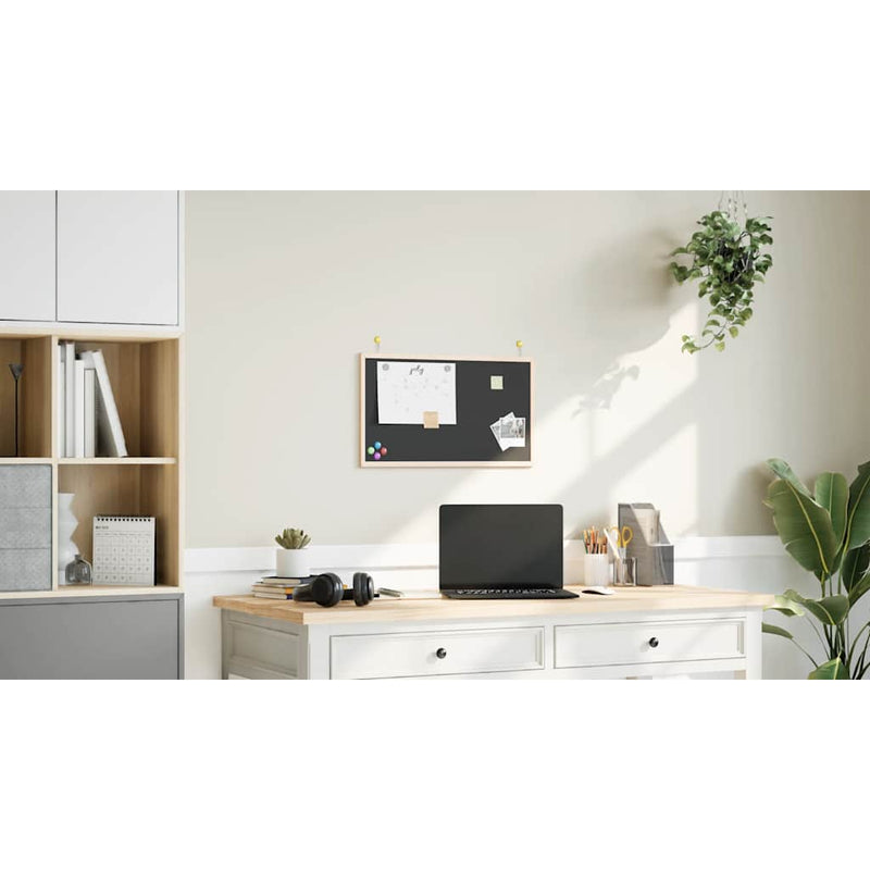 vidaXL Chalkboard with Solid Pine Wood Frame Black 60x40 cm