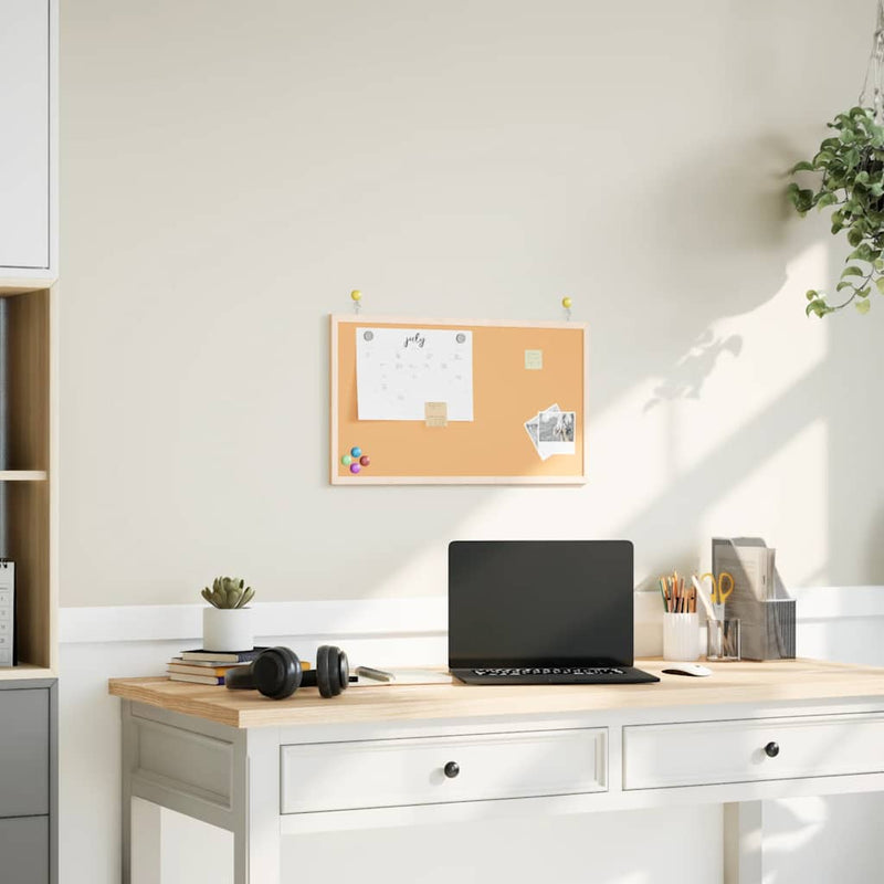 vidaXL Cork Board with Solid Pine Wood Frame 60x40 cm