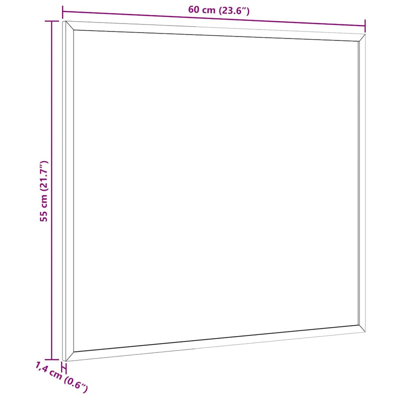 vidaXL Cork Board with Solid Pine Wood Frame 60x55 cm