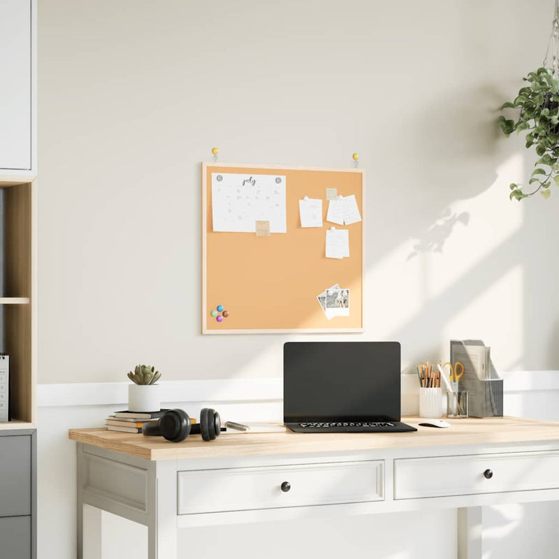 vidaXL Cork Board with Solid Pine Wood Frame 60x55 cm