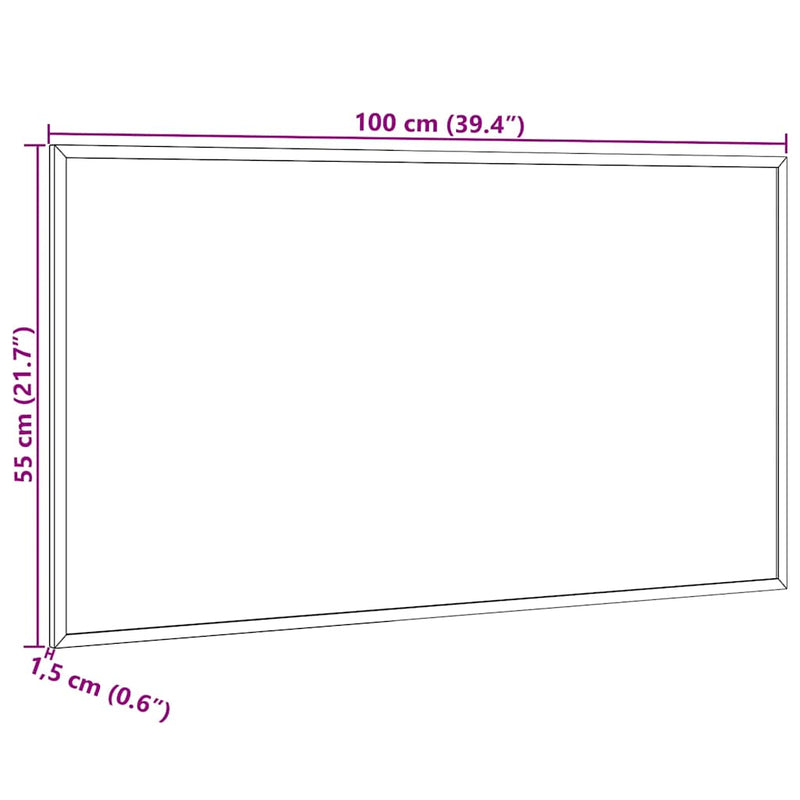 vidaXL Cork Board with Solid Pine Wood Frame 100x55 cm