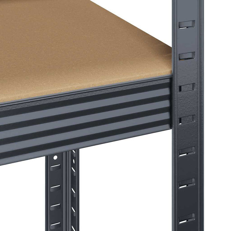 vidaXL 4-Layer Storage Shelf Anthracite Steel&Engineered Wood