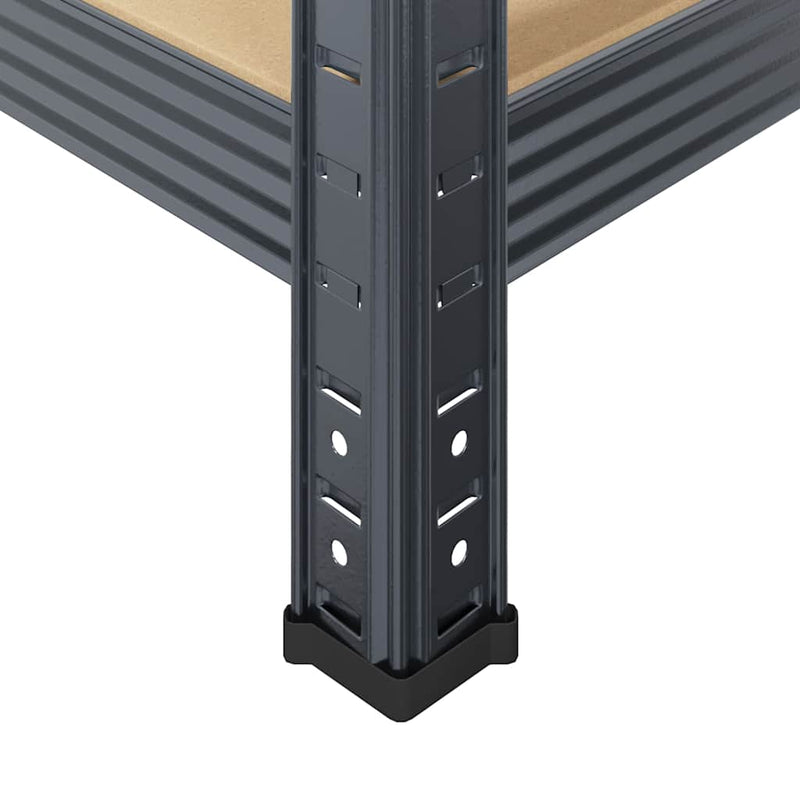 vidaXL 4-Layer Storage Shelf Anthracite Steel&Engineered Wood