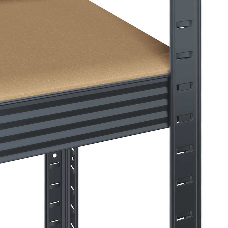 vidaXL 5-Layer Storage Shelves 2 pcs Anthracite Steel&Engineered Wood