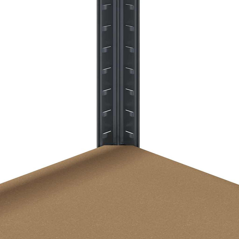 vidaXL 5-Layer Storage Shelves 2 pcs Anthracite Steel&Engineered Wood