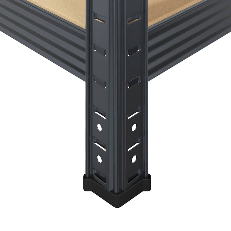 vidaXL 5-Layer Storage Shelves 2 pcs Anthracite Steel&Engineered Wood