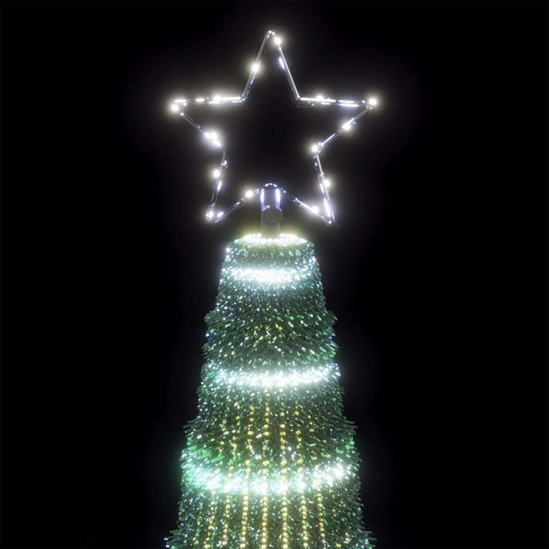vidaXL LED Christmas Tree 475 LEDs Cold White 250 cm