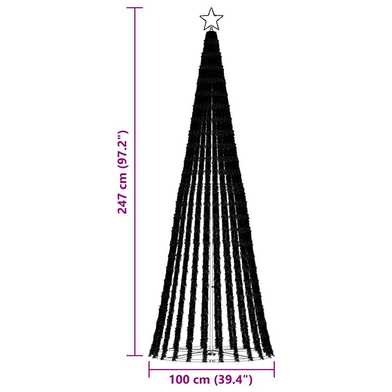 vidaXL LED Christmas Tree 475 LEDs Cold White 250 cm