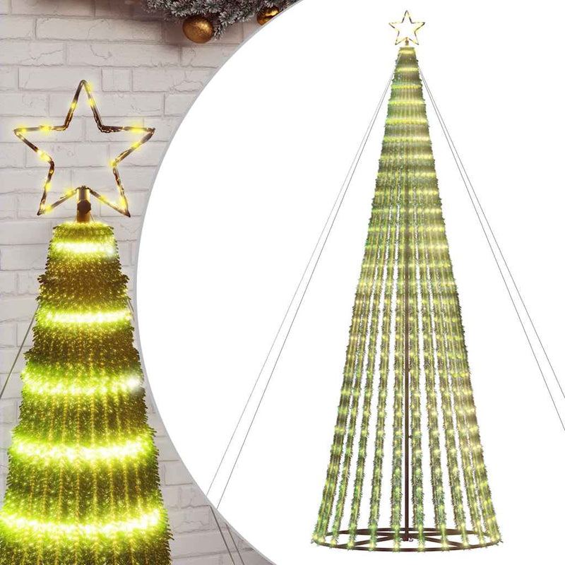 vidaXL LED Christmas Tree 1028 LEDs Warm White 400 cm
