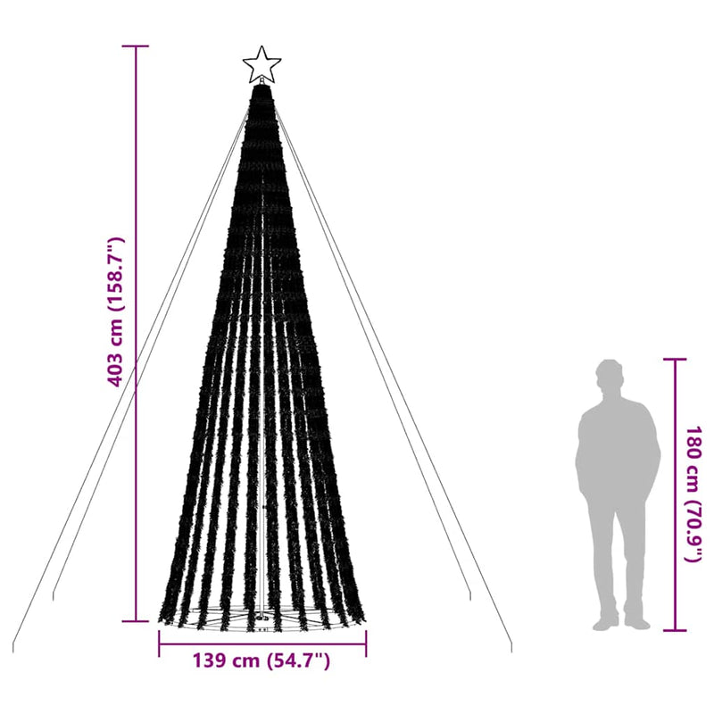 LED Christmas Tree 1028 LEDs Cold White 400 cm
