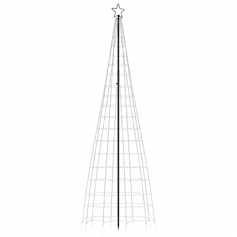 vidaXL LED Christmas Tree with Spikes 570 LEDs Cold White 300 cm
