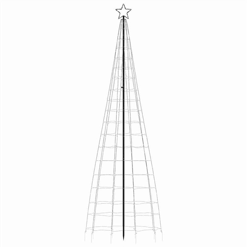 vidaXL LED Christmas Tree with Spikes 570 LEDs Cold White 300 cm