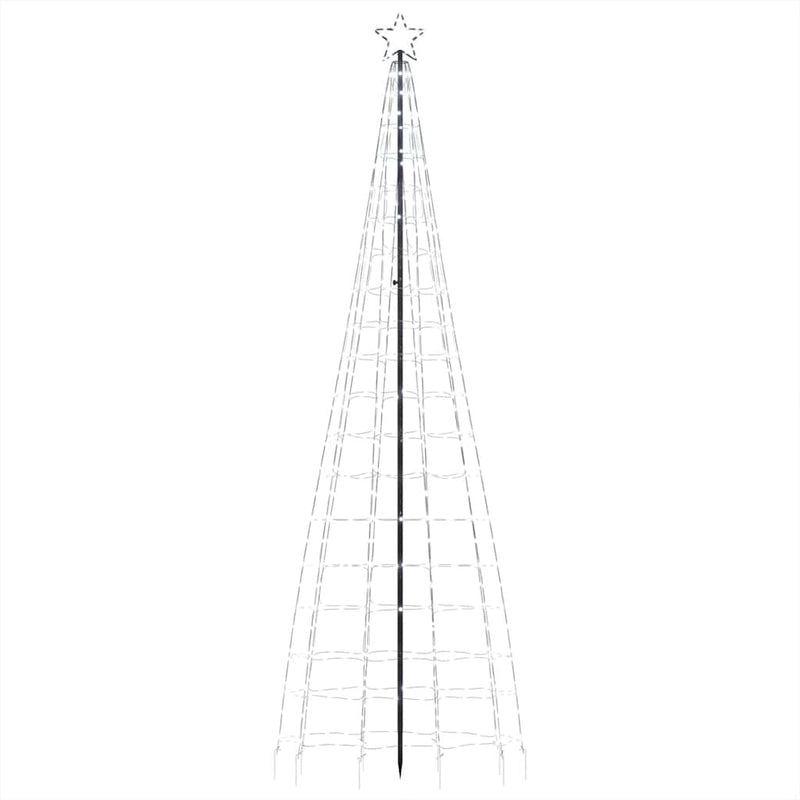 vidaXL LED Christmas Tree with Spikes 570 LEDs Cold White 300 cm