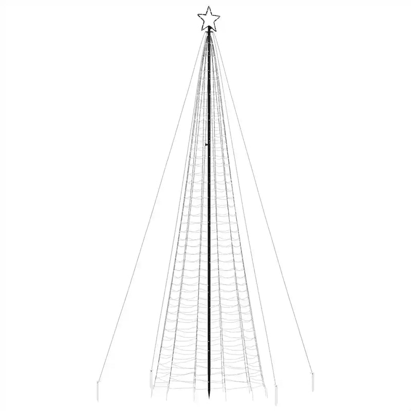 LED Christmas Tree with Spikes 1534 LEDs Warm White 500 cm