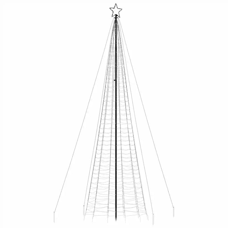 LED Christmas Tree with Spikes 1534 LEDs Cold White 500 cm