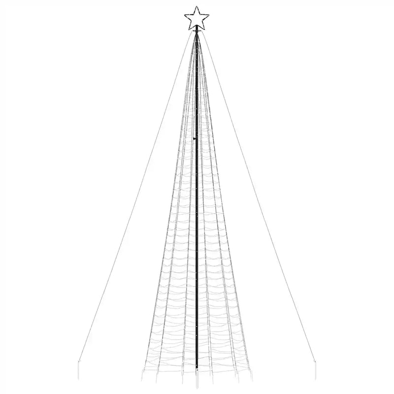 LED Christmas Tree with Spikes 1534 LEDs Cold White 500 cm
