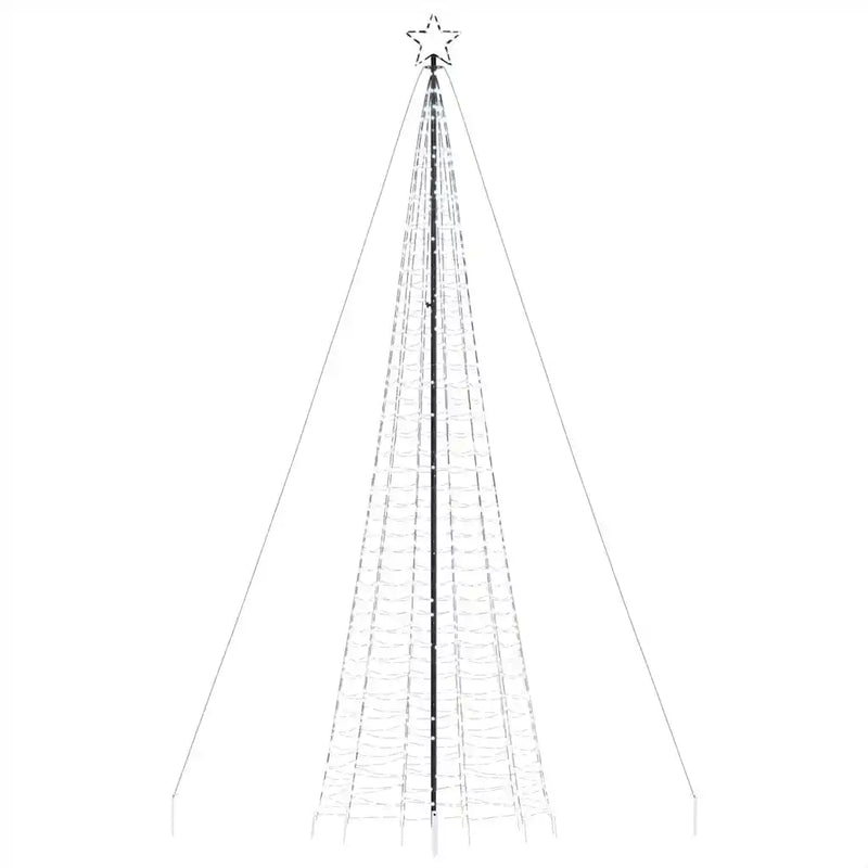 LED Christmas Tree with Spikes 1534 LEDs Cold White 500 cm