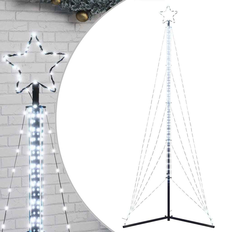 vidaXL LED Christmas Tree 525 LEDs Cold White 302 cm