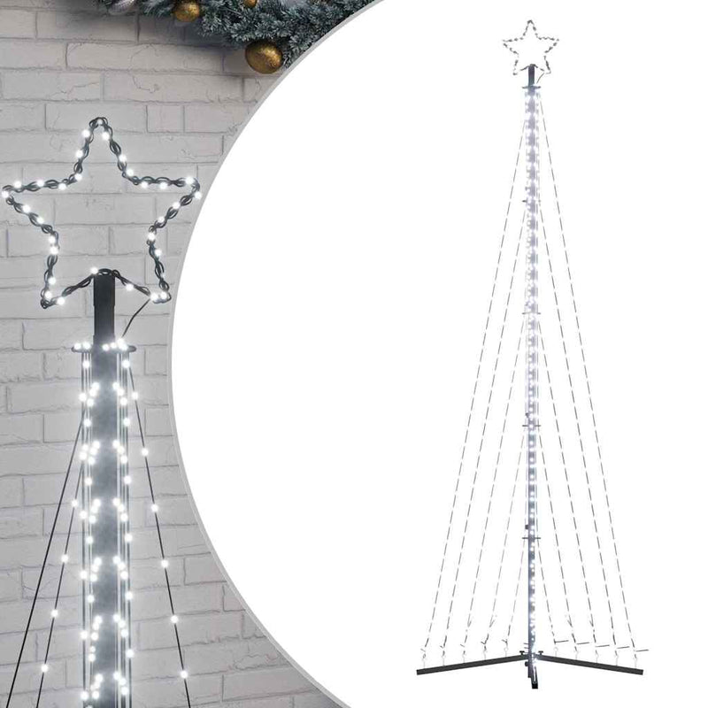 vidaXL LED Christmas Tree 495 LEDs Cold White 302 cm
