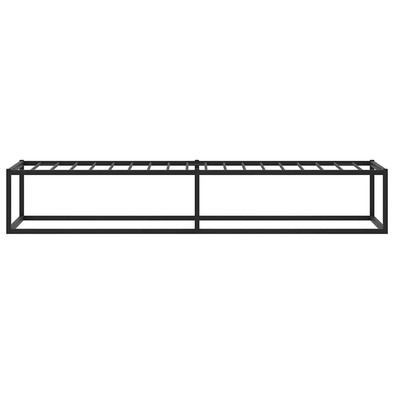 vidaXL Bed Frame without Mattress Black 92x187 cm Single Metal