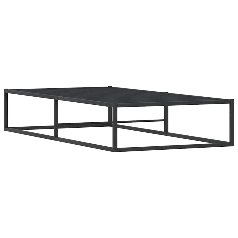 vidaXL Bed Frame without Mattress Black 92x187 cm Single Metal