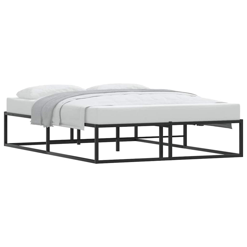 vidaXL Bed Frame without Mattress Black 137x187 cm Double Metal