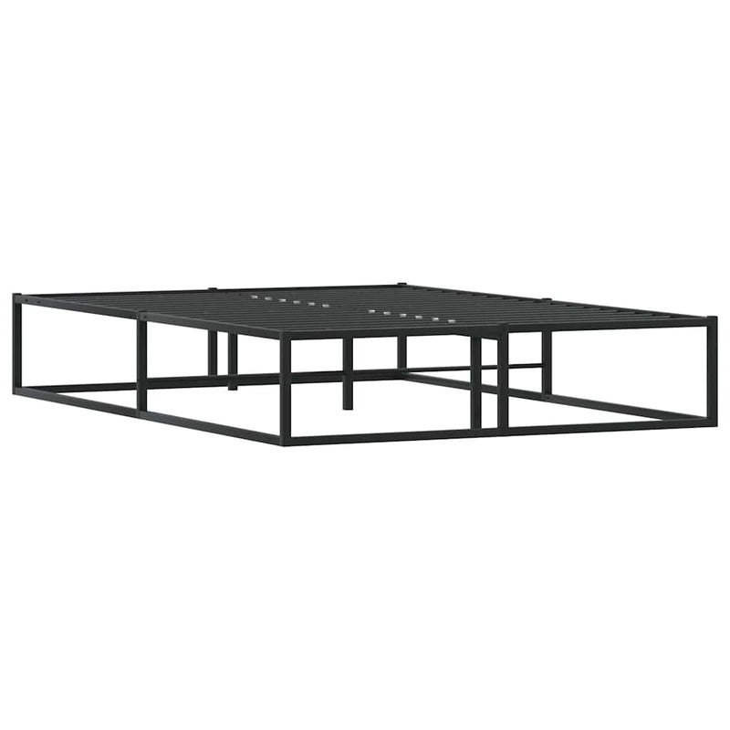 vidaXL Bed Frame without Mattress Black 137x187 cm Double Metal