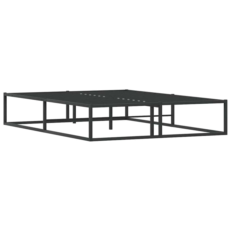 vidaXL Bed Frame without Mattress Black 137x187 cm Double Metal