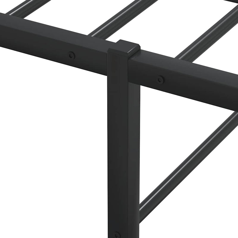 vidaXL Bed Frame without Mattress Black 137x187 cm Double Metal