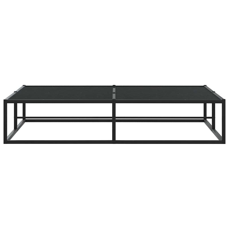 vidaXL Bed Frame without Mattress Black 153x203 cm Queen Metal