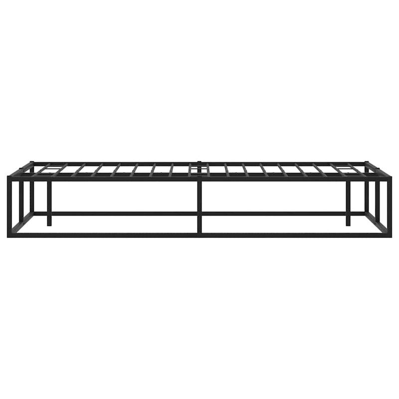 vidaXL Bed Frame without Mattress Black 153x203 cm Queen Metal