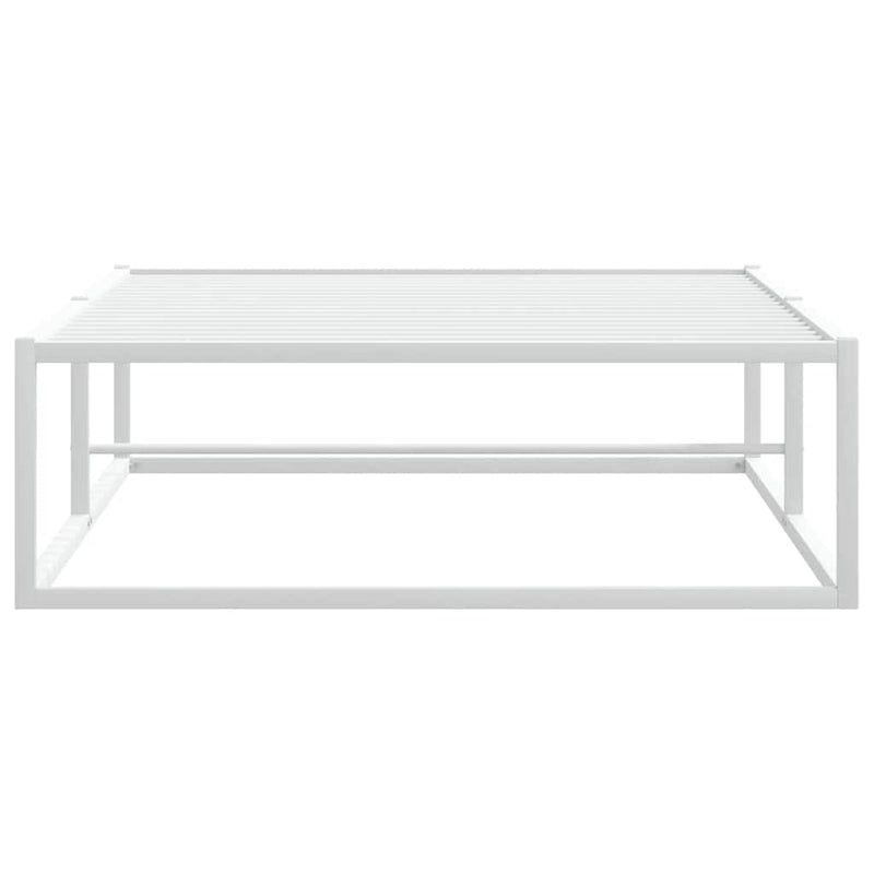 vidaXL Bed Frame without Mattress White 92x187 cm Single Metal