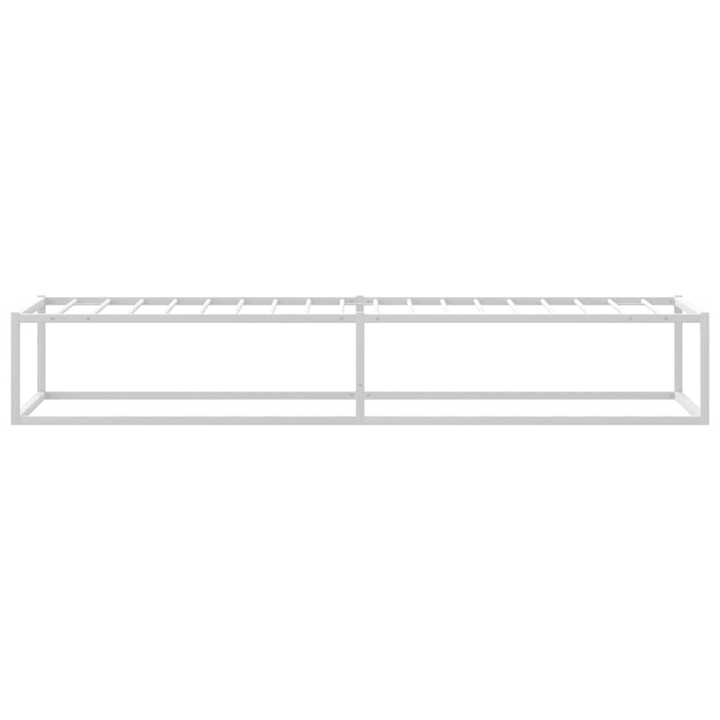 vidaXL Bed Frame without Mattress White 92x187 cm Single Metal