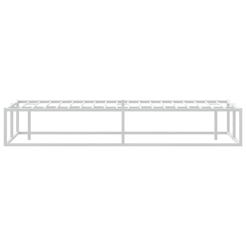 vidaXL Bed Frame without Mattress White 137x187 cm Double Metal