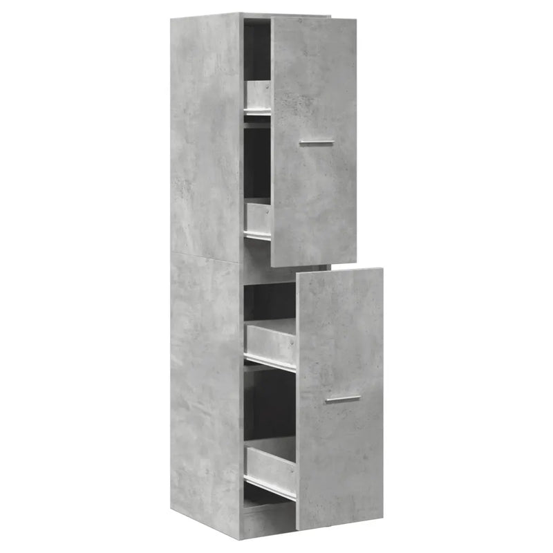 Apothecary Cabinet Concrete Grey 30x41x144.5 cm Engineered Wood