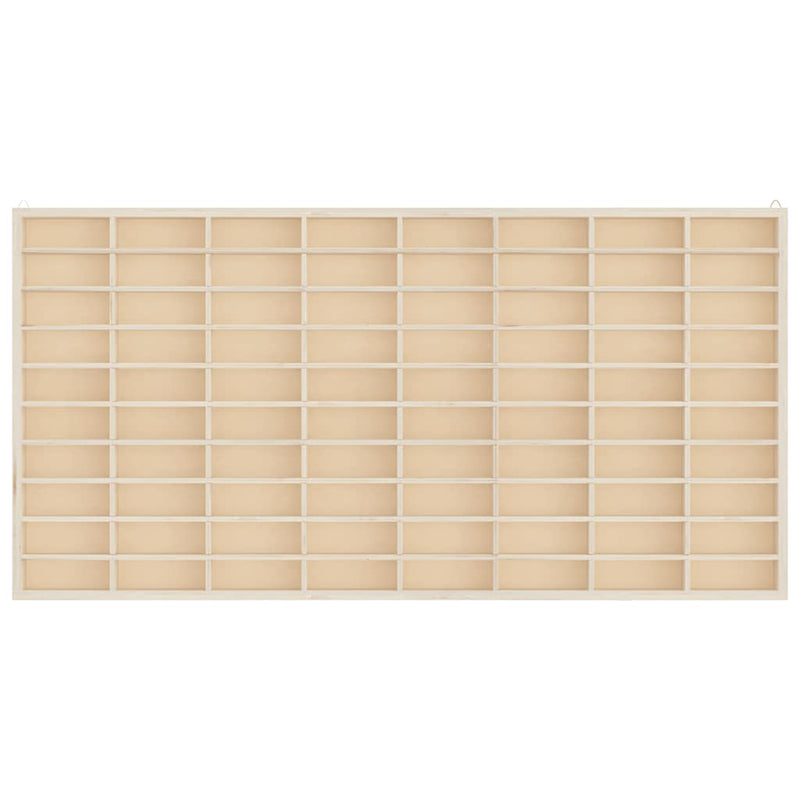 vidaXL Wooden Collector's Display Case with 80 Compartments 80x4.5x40.5cm