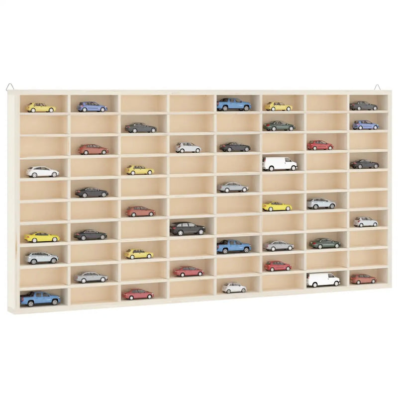 Wooden Collector's Display Case with 80 Compartments 80x4.5x40.5cm