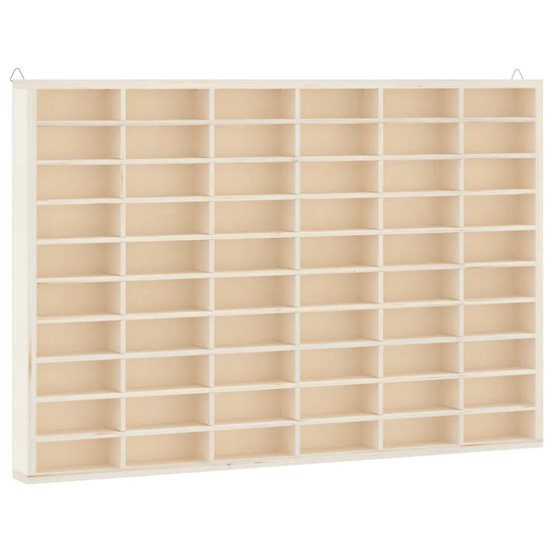Wooden Collector's Display Case with 60 Compartments 60x4.5x40.5cm