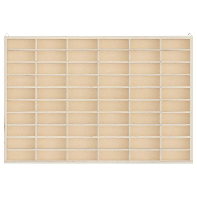 vidaXL Wooden Collector's Display Case with 60 Compartments 60x4.5x40.5cm