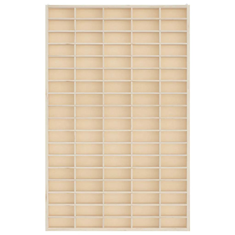 vidaXL Wooden Collector's Display Case with 90 Compartments 50.5x4.5x79cm
