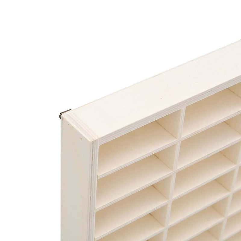 vidaXL Wooden Collector's Display Case with 90 Compartments 50.5x4.5x79cm