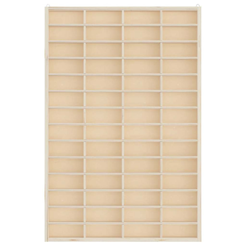 vidaXL Wooden Collector's Display Case with 56 Compartments 40x4.5x60cm