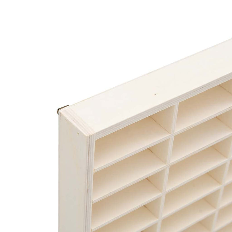 vidaXL Wooden Collector's Display Case with 56 Compartments 40x4.5x60cm