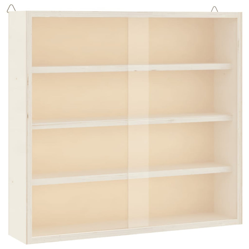 vidaXL Wooden Collector's Display Case with Doors 40x8,5x37cm